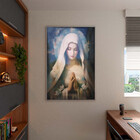 Quadro Decorativo Conceito Maria Com Moldura E Vidro Prata -