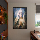 Quadro Decorativo Conceito Maria Com Moldura E Vidro Preto -
