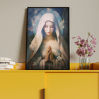 Quadro Decorativo Conceito Maria Com Moldura E Vidro Preto -