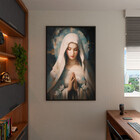 Quadro Decorativo Conceito Maria Com Moldura Preto - 120x80 Cm