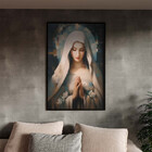 Quadro Decorativo Conceito Maria Com Moldura Preto - 90x60 Cm