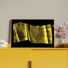 Quadro Decorativo Conceito Nota De 1 Milhão Com Moldura Doura