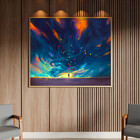 Quadro Decorativo Conceito Paint Ballons Com Moldura Dourada