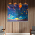 Quadro Decorativo Conceito Paint Ballons Com Moldura E Vidro