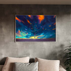 Quadro Decorativo Conceito Paint Ballons Com Moldura Prata -