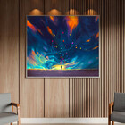 Quadro Decorativo Conceito Paint Ballons Com Moldura Prata -