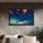 Quadro Decorativo Conceito Paint Ballons Com Moldura Preto -