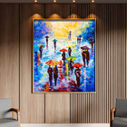 Quadro Decorativo Conceito Passeio Com Moldura Dourada - 200x