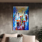 Quadro Decorativo Conceito Passeio Com Moldura Prata - 120x80