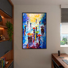 Quadro Decorativo Conceito Passeio Com Moldura Preto - 100x70