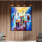 Quadro Decorativo Conceito Passeio Com Moldura Preto - 100x70