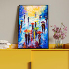 Quadro Decorativo Conceito Passeio Com Moldura Preto - 100x70