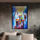 Quadro Decorativo Conceito Passeio Com Moldura Preto - 90x60