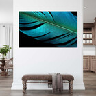 Quadro Decorativo Conceito Pena Azul - 120x60 Cm