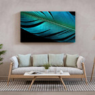 Quadro Decorativo Conceito Pena Azul - 120x60 Cm