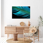 Quadro Decorativo Conceito Pena Azul - 120x60 Cm