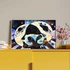 Quadro Decorativo Conceito Planetário Com Moldura Prata - 180