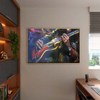 Quadro Decorativo Conceito Play Guitar Com Moldura E Vidro Do