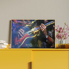 Quadro Decorativo Conceito Play Guitar Com Moldura E Vidro Do