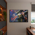 Quadro Decorativo Conceito Play Guitar Com Moldura E Vidro Pr