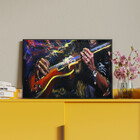 Quadro Decorativo Conceito Play Guitar Com Moldura Preto - 12