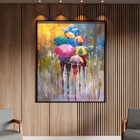 Quadro Decorativo Conceito Rainy Days Com Moldura E Vidro Pre