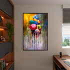 Quadro Decorativo Conceito Rainy Days Com Moldura Preto - 180