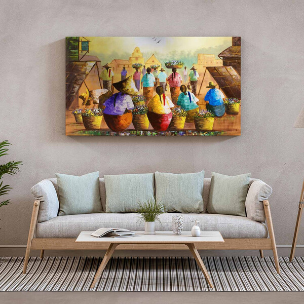 Quadro Decorativo Conceito Vilarejo - 200x120 Cm