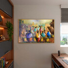 Quadro Decorativo Conceito Vilarejo Com Moldura E Vidro Doura