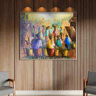 Quadro Decorativo Conceito Vilarejo Com Moldura E Vidro Prata