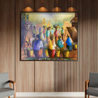 Quadro Decorativo Conceito Vilarejo Com Moldura E Vidro Preto