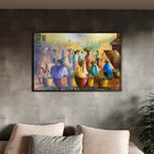 Quadro Decorativo Conceito Vilarejo Com Moldura E Vidro Preto