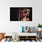 Quadro Decorativo Conceito Woman Flower Leque - 120x60 Cm