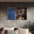 Quadro Decorativo Conceito Woman Flower Leque Com Moldura E V