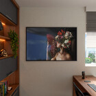 Quadro Decorativo Conceito Woman Flower Leque Com Moldura E V