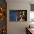 Quadro Decorativo Conceito Woman Flower Leque Com Moldura E V