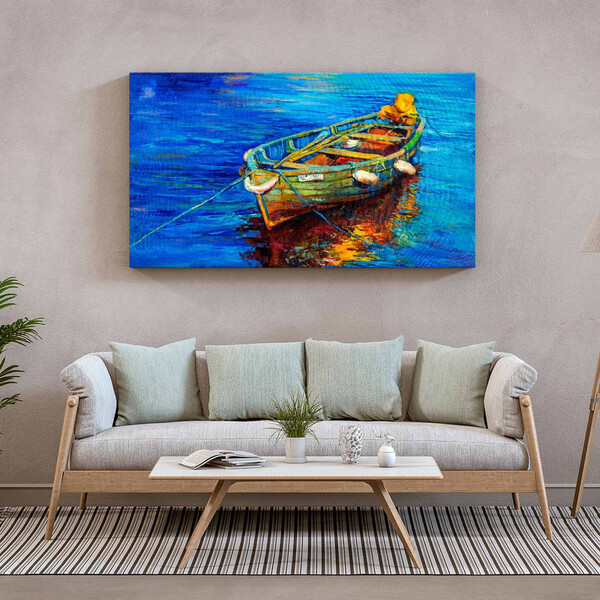 Quadro Decorativo Conceito Yellow Boat - 150x80 Cm
