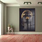 Quadro Decorativo Conceitual African Beauty Com Moldura Marro