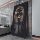 Quadro Decorativo Conceitual African Beauty Com Moldura Marro