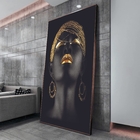 Quadro Decorativo Conceitual African Beauty Com Moldura Marro