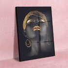 Quadro Decorativo Conceitual African Beauty Com Moldura Preta