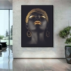 Quadro Decorativo Conceitual African Beauty Com Moldura Preto