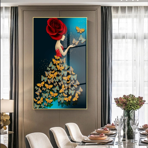 Quadro Decorativo Conceitual Butterfly Mistress Com Moldura D