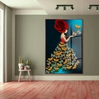 Quadro Decorativo Conceitual Butterfly Mistress Com Moldura M