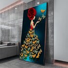 Quadro Decorativo Conceitual Butterfly Mistress Com Moldura M