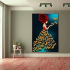 Quadro Decorativo Conceitual Butterfly Mistress Com Moldura M