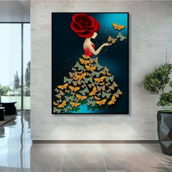 Quadro Decorativo Conceitual Butterfly Mistress Com Moldura P