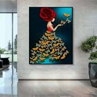 Quadro Decorativo Conceitual Butterfly Mistress Com Moldura P