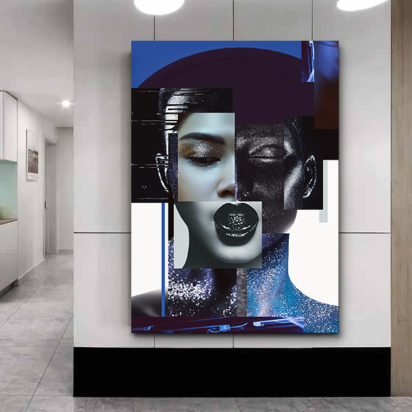 Quadro Decorativo Conceitual Composiçao De Faces Fashion - 20