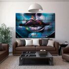 Quadro Decorativo Conceitual Contemporâneo Arte Urbana - Lips